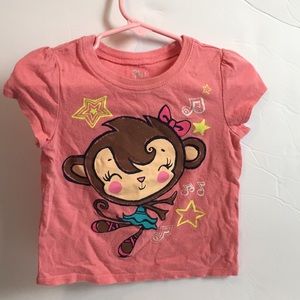 Girls ballerina monkey T-shirt size 2T